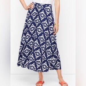 Talbots Lovely Midi Maxi skirt Sz 4 navy & white